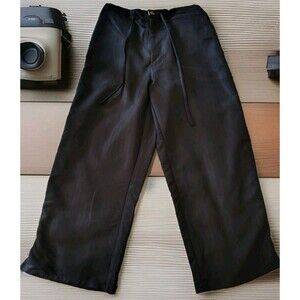 Joe Marlin Women's Pants L Stretch Waist Pockets Rayon Flare Legs Black